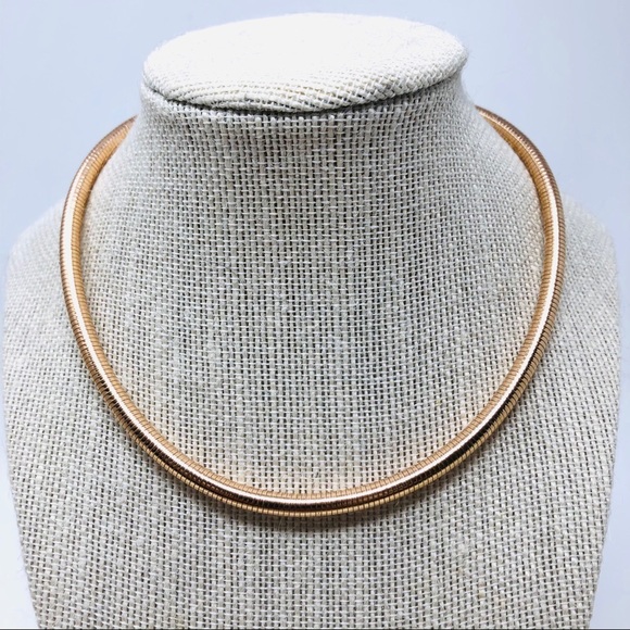 🆕 Rose gold bronze serpent necklace Italy